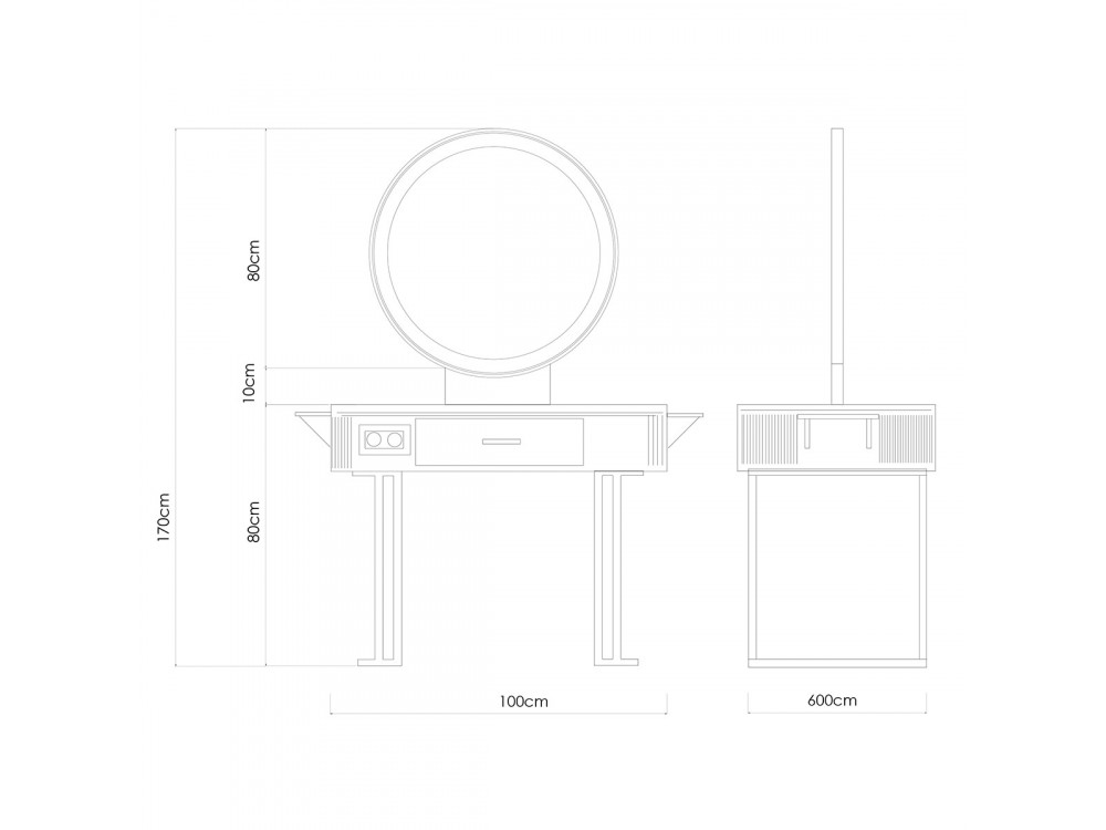 Poste de coiffage Nicole