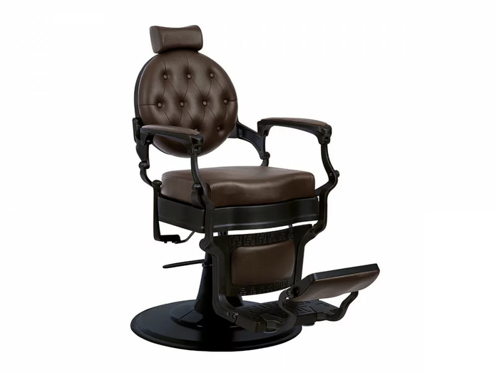 Fauteuil Barbier Archie Black Brown