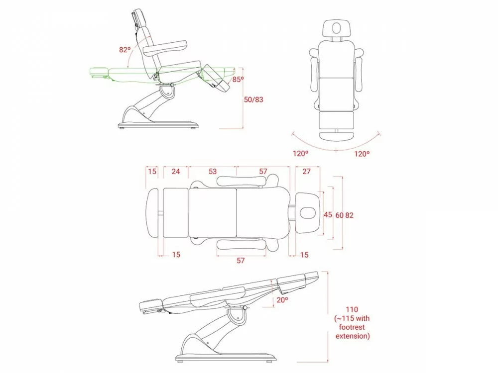 Fauteuils d'esthétique Tella Neo