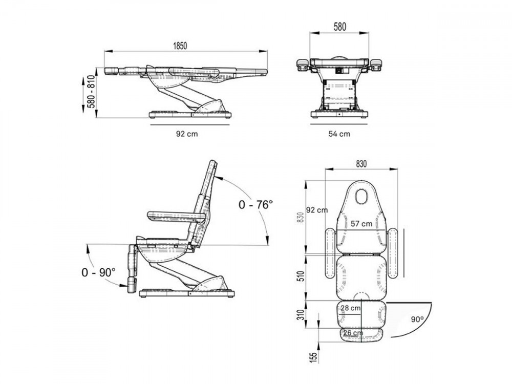 KUNE - Fauteuil de pédicure électrique