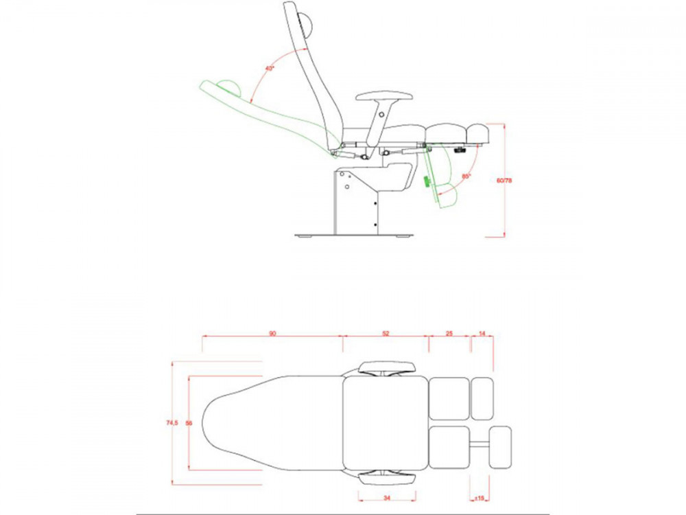 Extens - Fauteuil de pédicure électrique