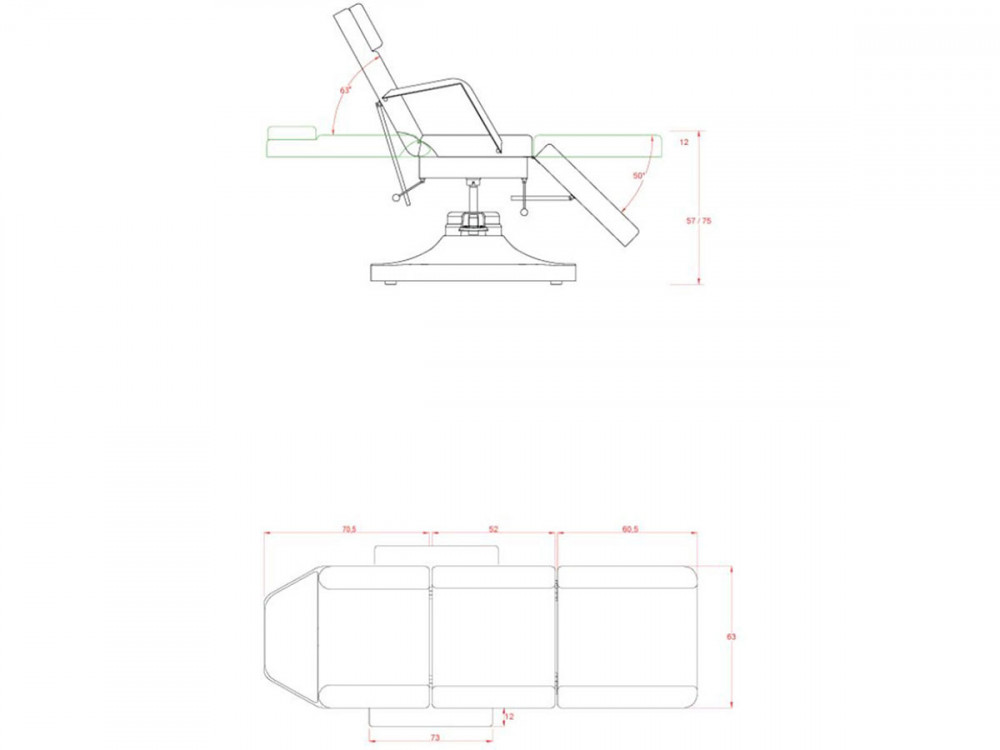 Sart White - Fauteuil d'esthétique hydraulique
