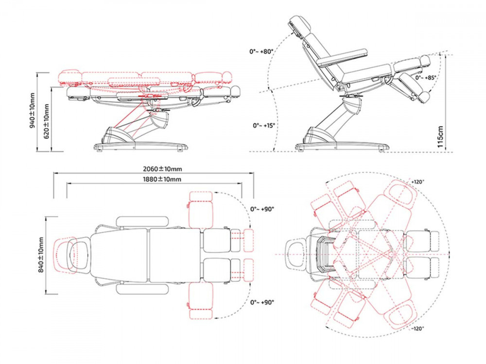 Taurus 3CR - Fauteuil de pédicure électrique