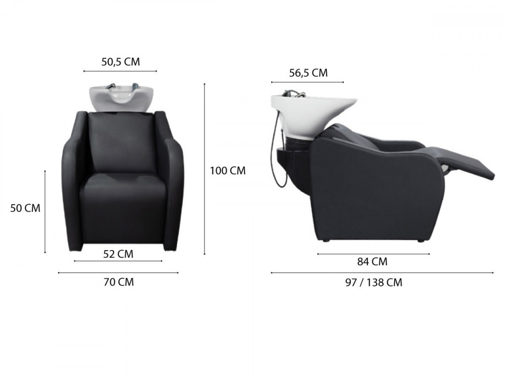 Velaris BE + Relax - Bac de lavage + Repose jambes