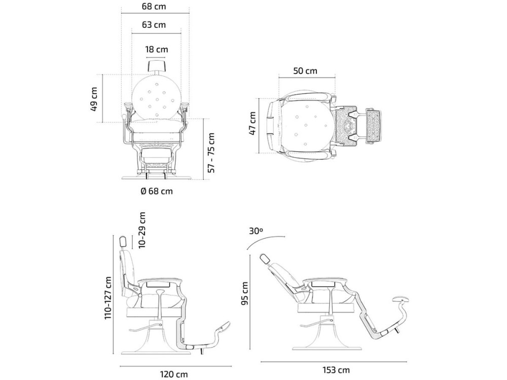 Kirk BC - Fauteuil Barbier