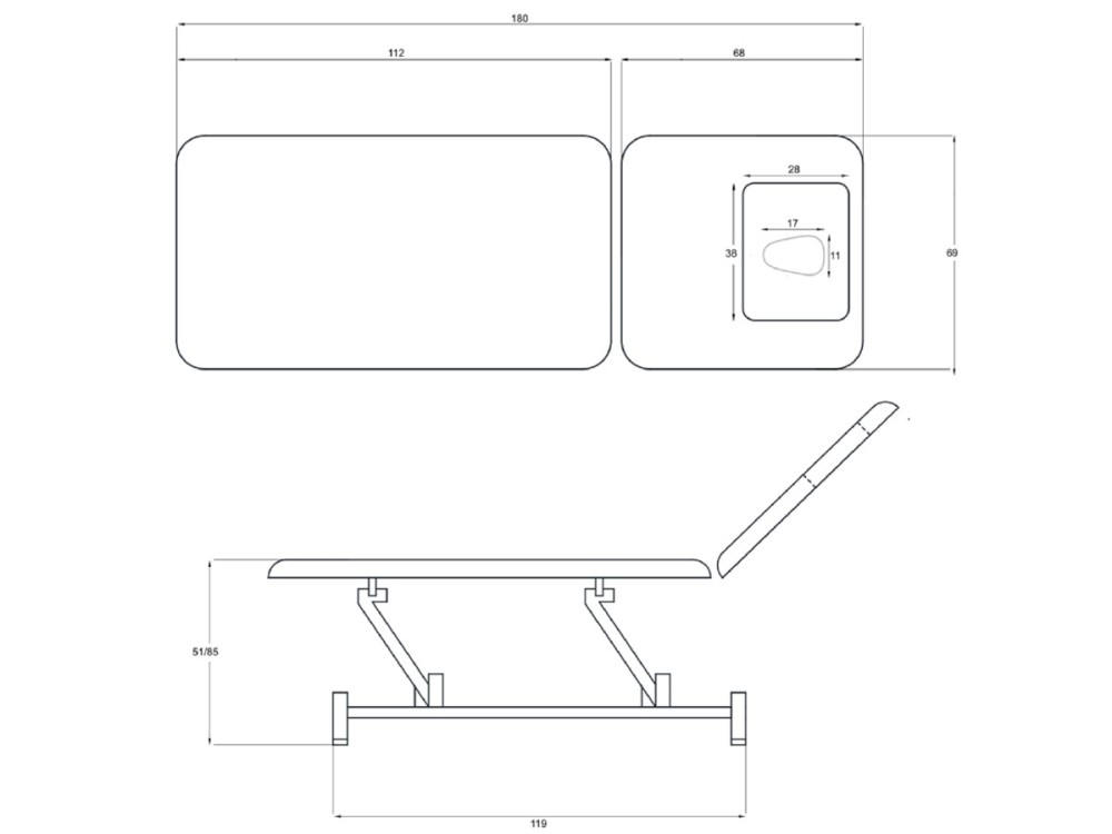 Vital White Grey - Tables électriques