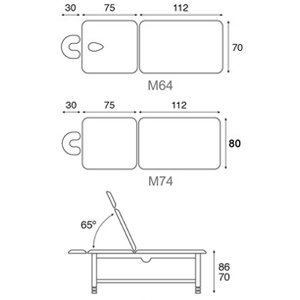 Fiche technique table massage Ecopostural C3260